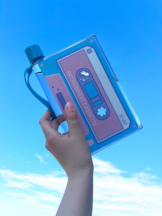 Cassette Tape Notebook-Style 420ml Water Bottle