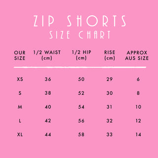 Zipper Short-Shorts in Blue